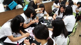 MBC아카데미뷰티스쿨 - 울산미용학원 - 유곡중학교 직업체험학습 2(네일아트)