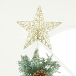 더리얼스 엠데코:대한민국 대표 플라워 종합쇼핑몰 [더리얼스 엠데코] 크리스마스 트리 골드 글리터펄 트리탑별 꼭지별 꼭대기별... 