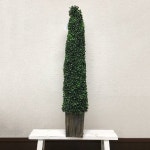 종합쇼핑몰 [더리얼스 엠데코] 1단 토피어리 나무 인조 회양목 황양목 120cm - 4개 세트 꽝꽝나무 마이크로필리아 실내조경 조화 인테리어나무 소재