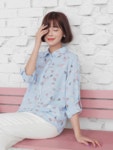 카멜트 패턴 블라우스+나시set #44073 - 샵계부