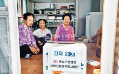 남해친환경유통사업단 사랑의 감자 600kg 나눔 - 남해시대 남해친환경유통사업단 사랑의 감자 600kg 나눔