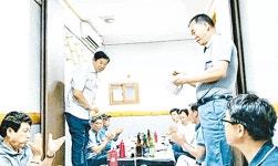 재부서면대정청년회, 폭염 속 건강관리 당부 - 남해시대 재부서면대정청년회, 폭염 속 건강관리 당부