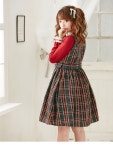 dreamv | Rakuten Global Market: One piece check pattern with waist belt frilclassicalbritish jsk Janica sleeveless Princess chic... 