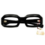 theclockworker | 라쿠텐 일본: 데드지 태그 1960 s프랑스제 MAX PITTION 막스피티온 2 DOT 경사 프런트 BLACK 빈티지 안경 안경 A0752