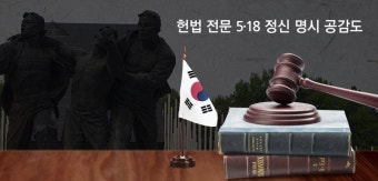 헌법 전문에 5·18 정신 담는 것에 대한 의견 공감 58.6% vs. 비공감 35.5% - 리얼미터 - Realmeter