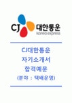[CJ대한통운 택배운영 자기소개서] CJ대한통운 자소서+[면접기출문제]CJ대한통운공채자기소개서CJ대한통운채용자소서CJ대한통운합격자기소... 