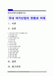 레크리에이션활동지도] 국내 여가산업의 현황과 미래 -국내여가산업 현황 미래