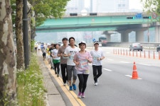 교회행사사진 - 천연기념물센터 앞 - 행복대전새로남마라톤 대회