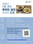 서대문구청 > 구정소식 > 새소식 > 공지사항 | 서대문구 1인가구 행복한밥상 6기 모집 보기