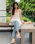  버터 스퀘어 골지 나시 (4color)