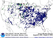 Storm Prediction Center Monthly Climatology - August 2010