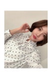 [에이티엘 프릴넥 도트 타이 블라우스 27900]