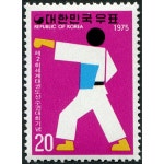 수집뱅크코리아 - 화폐/우표 성실한 감정 정확한 평가 [수집뱅크코리아] 1975년 제2회 세계 태권도 대회 기념 낱장 싱글 C680