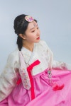 [묶음머리] 한복에 잘 어울리는 분홍색 한복 댕기머리 땋은머리 - 셀프웨딩 올림머리 스타일링 - 탄포포헤어