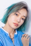 [개성감 듬뿍~] 비비드한 단발머리 옴브레 컬러 그린 파스텔 헤어스타일 - 추천 헤어스타일 - 탄포포헤어