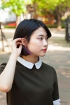 귀엽고 깜찍한 이미지의 원랭스 커트 퍼플 바이올렛 이너 컬러 헤어스타일 - 추천 헤어스타일 - 탄포포헤어