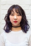 이쁜 컬러 캐주얼 비비드한 랜덤 퍼플 블루 컬러 헤어스타일 - 추천 헤어스타일 - 탄포포헤어