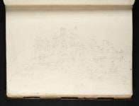 Joseph Mallord William Turner, Melrose Abbey: The Ruins with Neighbouring Buildings, Seen from the East 1797 (J.M.W. Turner... 