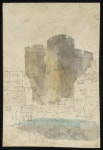 ‘The West Gate, Canterbury, with Neighbouring Buildings’, Thomas Girtin, c.1797 | Tate 