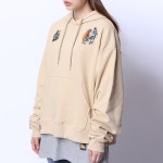 THEBOUNCE 월하정인 Drop shoulder Wide Hoodie_Beige