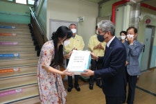박종훈 교육감, 거제 지역 학교 방역 강화를 위한 현장 점검