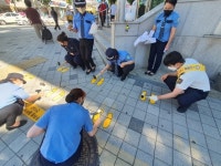 계양서, 녹색어머니회 협업 횡단보도 노란 발자국 설치