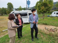 이연화 군산시의원, 국민여가 캠핑장.전통사찰 보수 현장점검