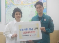 과천시 문원동, 마을 작가 전시‧바자회 수익금 50만 원 기부받아