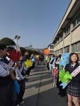 황지중학교 등굣길 안전·건강 캠페인 운영