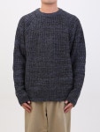 에프터프레이, 더엑스샵, AFTERPRAY, THEXSHOP 애프터프레이 SOLAR INTARSIA KNIT-NAVY