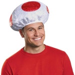 Super Mario Bros. Mens Red Mushroom Adult Hat - One Size - ToysRUs Super Mario Bros. Mens Red Mushroom Adult Hat - One Size