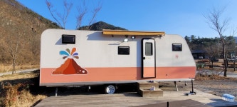 (글보기)빙계얼음골야영장 카라반 로고 정비 | 의성지질공원 의성지질공원