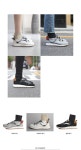 ♡예쁘고 편한슈즈♡ 바닐라슈 도그로 소가죽콤비 스트링 니트탑 스니커즈(3cm)