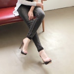 웨스트스타일 [쿠루] 여성 11cm 펄 가보시 샌들 힐 G2894