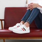 웨스트스타일 [쿠루] 여성 3.5cm 라인 소가죽 스니커즈 G3263