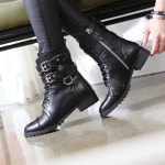 웨스트스타일 [쿠루] 여성 3.5cm 버클 앵클 부츠 G3248