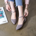 웨스트스타일 [쿠루] 여성 1.5cm 스웨이드 스트랩 플랫슈즈 G3361