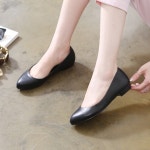 웨스트스타일 [쿠루] 여성 1.5cm 둥근코 플랫슈즈 G3319