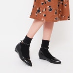 웨스트스타일 [쿠루] 여성 4cm 큐트 라인 스트랩 플랫슈즈 G3568