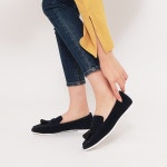 웨스트스타일 [쿠루] 여성 1cm 스웨이드 테슬 로퍼 G3708