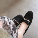 웨스트스타일 [쿠루] 여성 3cm 국내제작_스웨이드 체인 로퍼 G4283