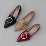 웨스트스타일 [쿠루] 2.5cm 메탈 서클 스틸레토 로퍼 TM-G2872