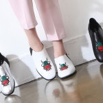 웨스트스타일 [쿠루] 여성 3.4cm 자수 사이드밴딩 로퍼 G4504