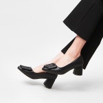 웨스트스타일 [쿠루] 여성 6cm 장식 펌프스 미들힐 G4843