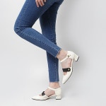 웨스트스타일 [쿠루] 여성 4cm 버튼 투스트랩 플랫 G4880