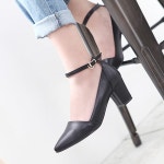웨스트스타일 [쿠루] 여성 6cm 스트랩 미들힐 G2517