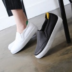 웨스트스타일 [쿠루] 여성 3cm 베이직 투톤 모던 슬립온 G2673