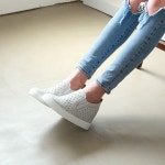 웨스트스타일 [쿠루] 여성 7.5cm 키높이 스타펀칭 슬립온 G2841