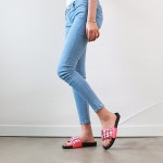 웨스트스타일 [쿠루] 여성 2.5cm 큐빅 슬리퍼 G3106