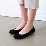 웨스트스타일 [쿠루] 여성 1.5cm 스웨이드 플랫슈즈 G3331